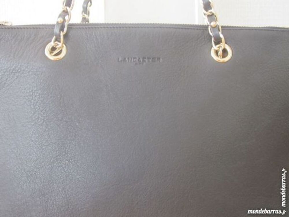 Sac LANCASTER en cuir noir Maroquinerie
