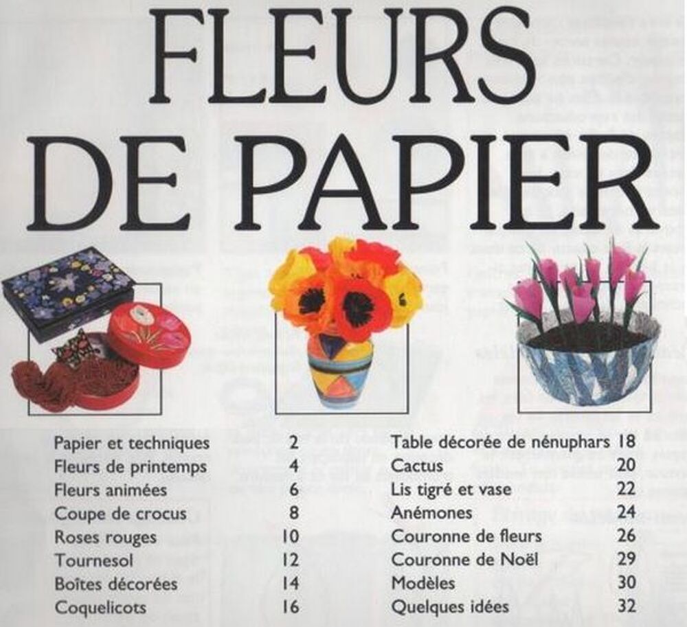 FLEURS DE.PAPIER - loisirs cr&eacute;atifs / prixportcompris Livres et BD
