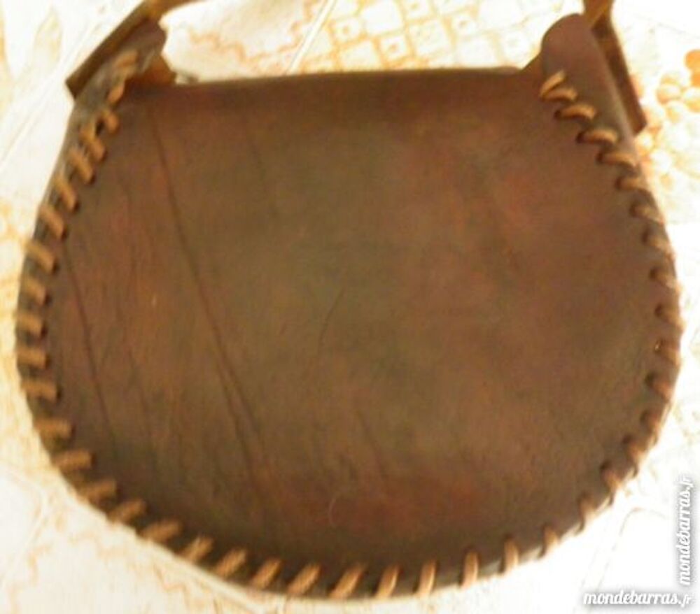SAC VINTAGE ANNEES 70 CUIR MARRON Maroquinerie
