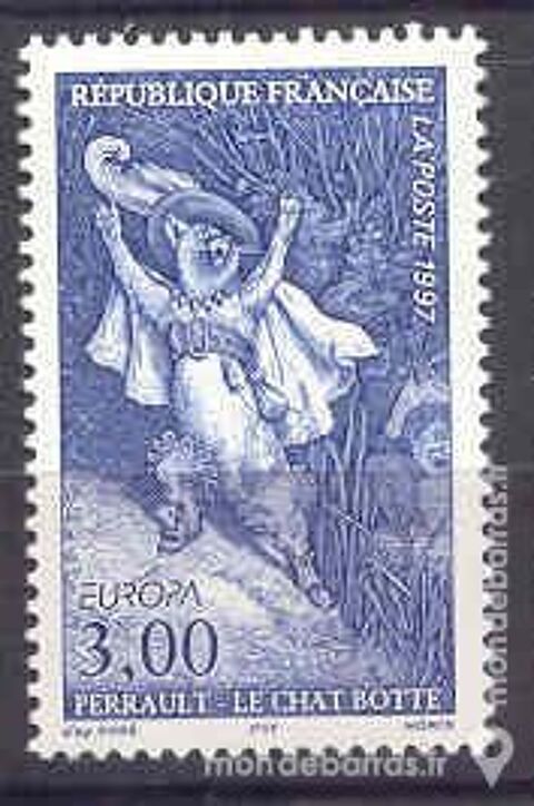 Timbre neuf  LE CHAT BOTTE - PERRAULT-1997- FRANCE 1 Jou�-l�s-Tours (37)