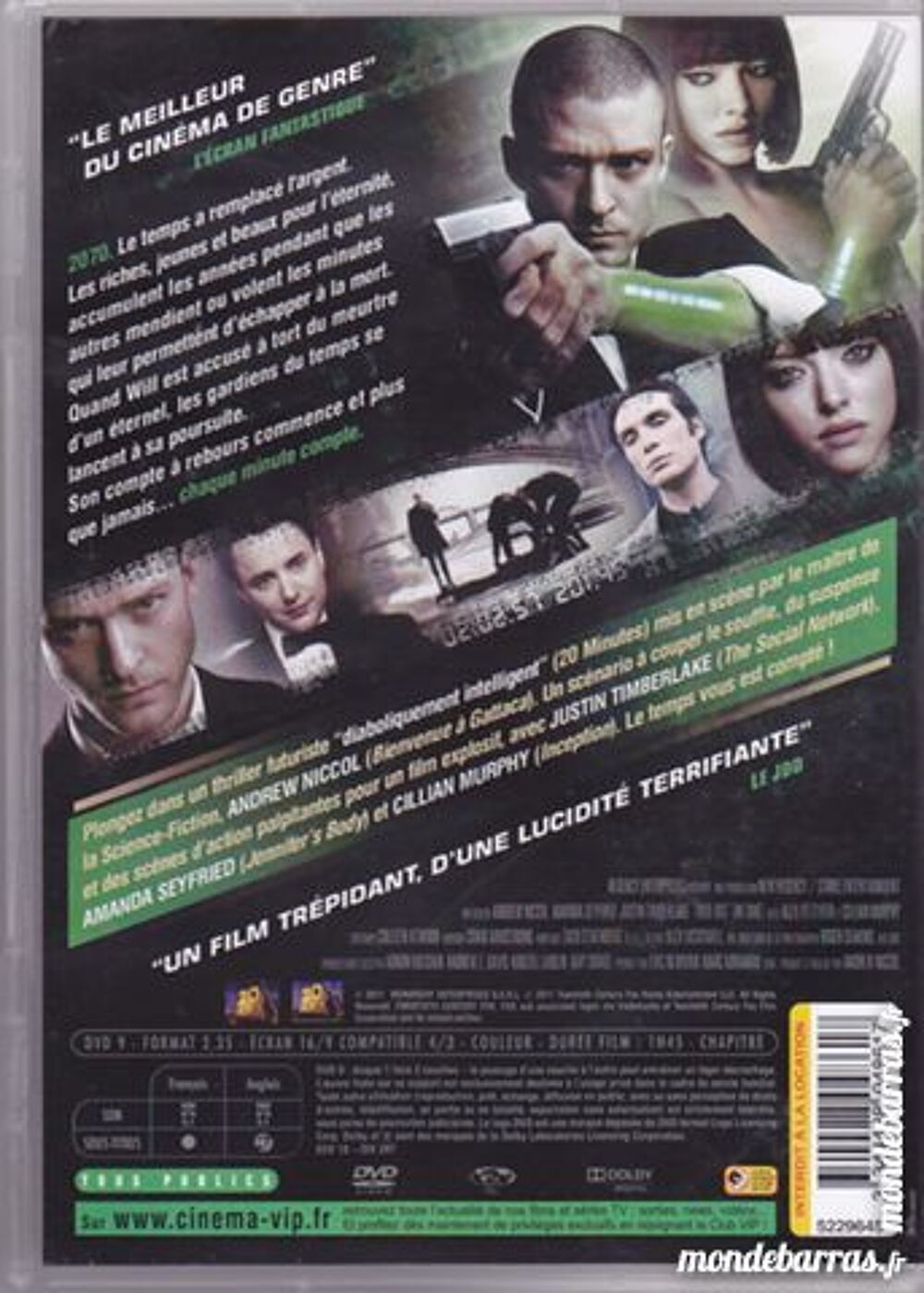 TIME OUT DVD et blu-ray