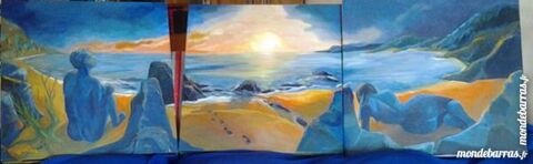 Triptique (huile sur toile)tableau 600 Ajaccio (20)