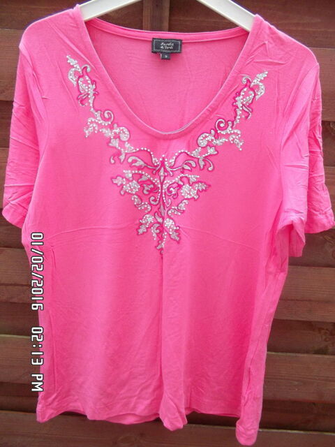 TEE SHIRT ROSE PERLES*JUSTE 3E*KIKI60230 3 Chambly (60)