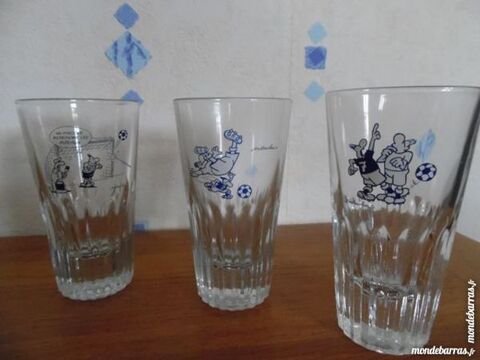 8 verres � Pastis th�me football 10 Abbeville (80)