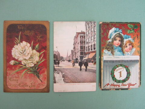 3 CARTES POSTALES ANCIENNES crites  Amricaine  1910 5 Sassenage (38)