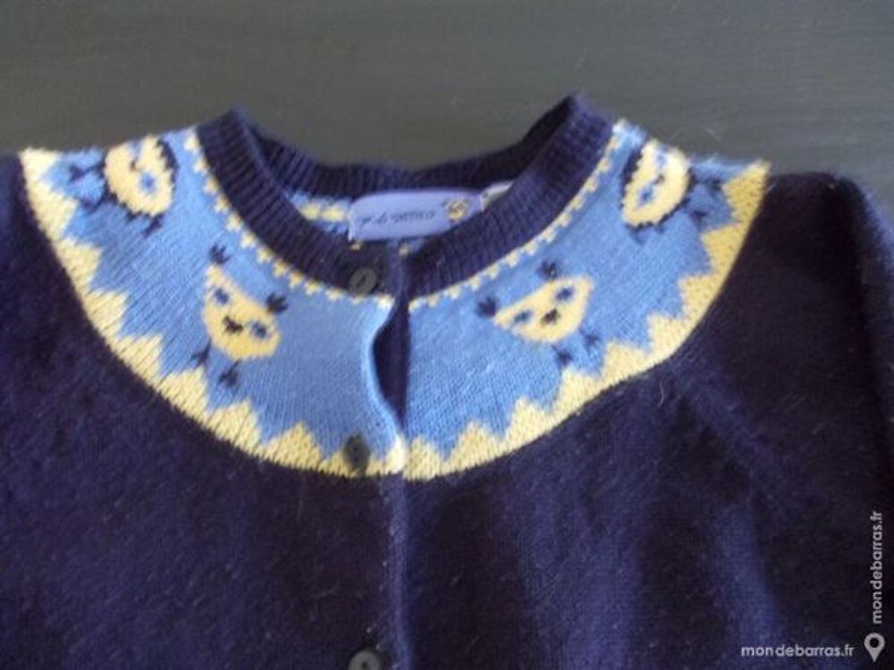 VESTE LAINE MARINE- 5 ans Vêtements enfants
