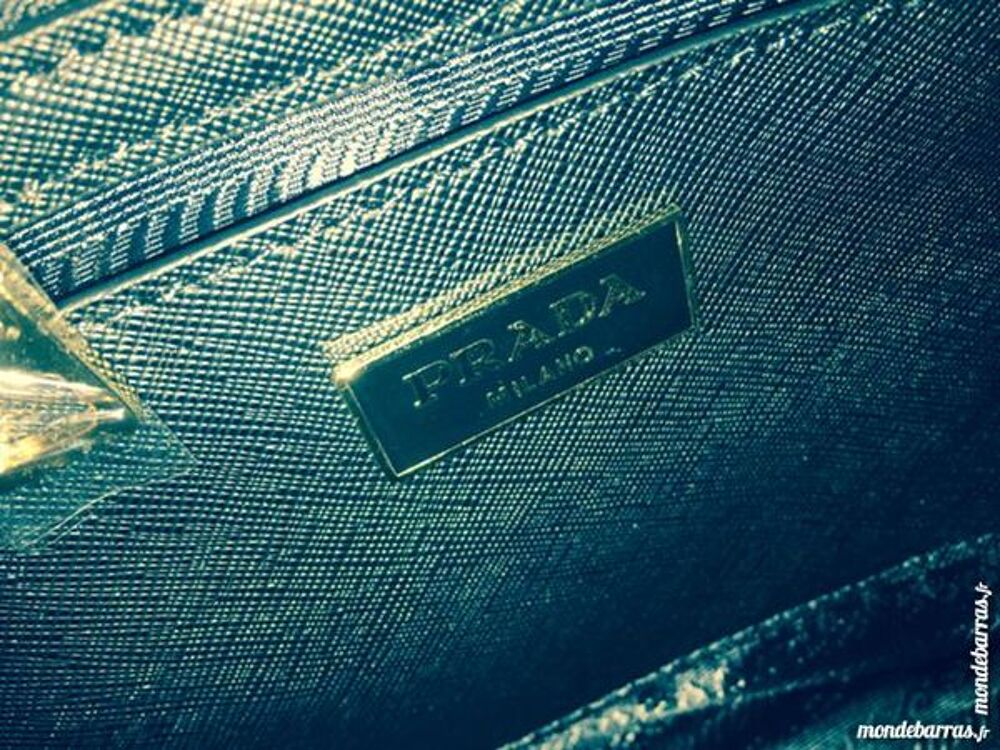 Authentique Sac &agrave; main Prada cuir noir Maroquinerie