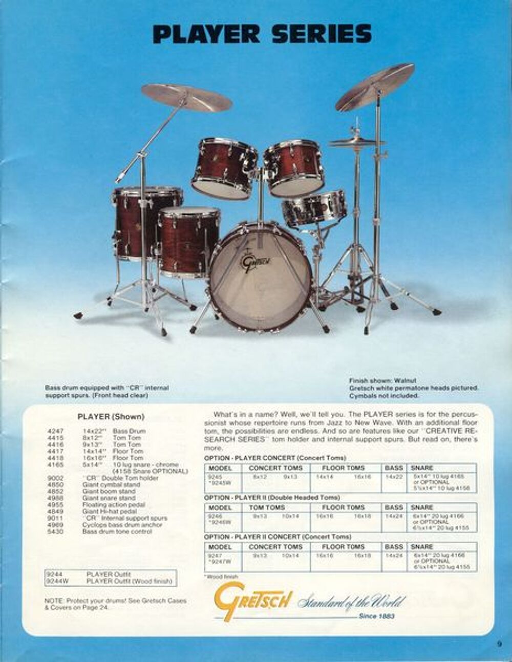 Batterie Gretch mod&egrave;le Rosewood 1981 Instruments de musique