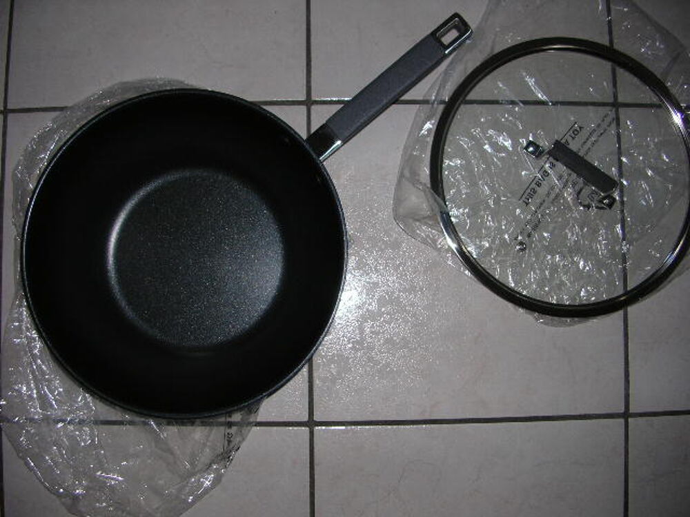 Wok SITRAM INOX NEUF + COUVERCLE en verre Cuisine