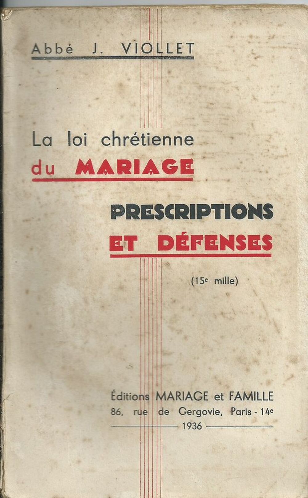 1 lot de 2 livres manuel paroissial et loi chr&eacute;tienne Livres et BD