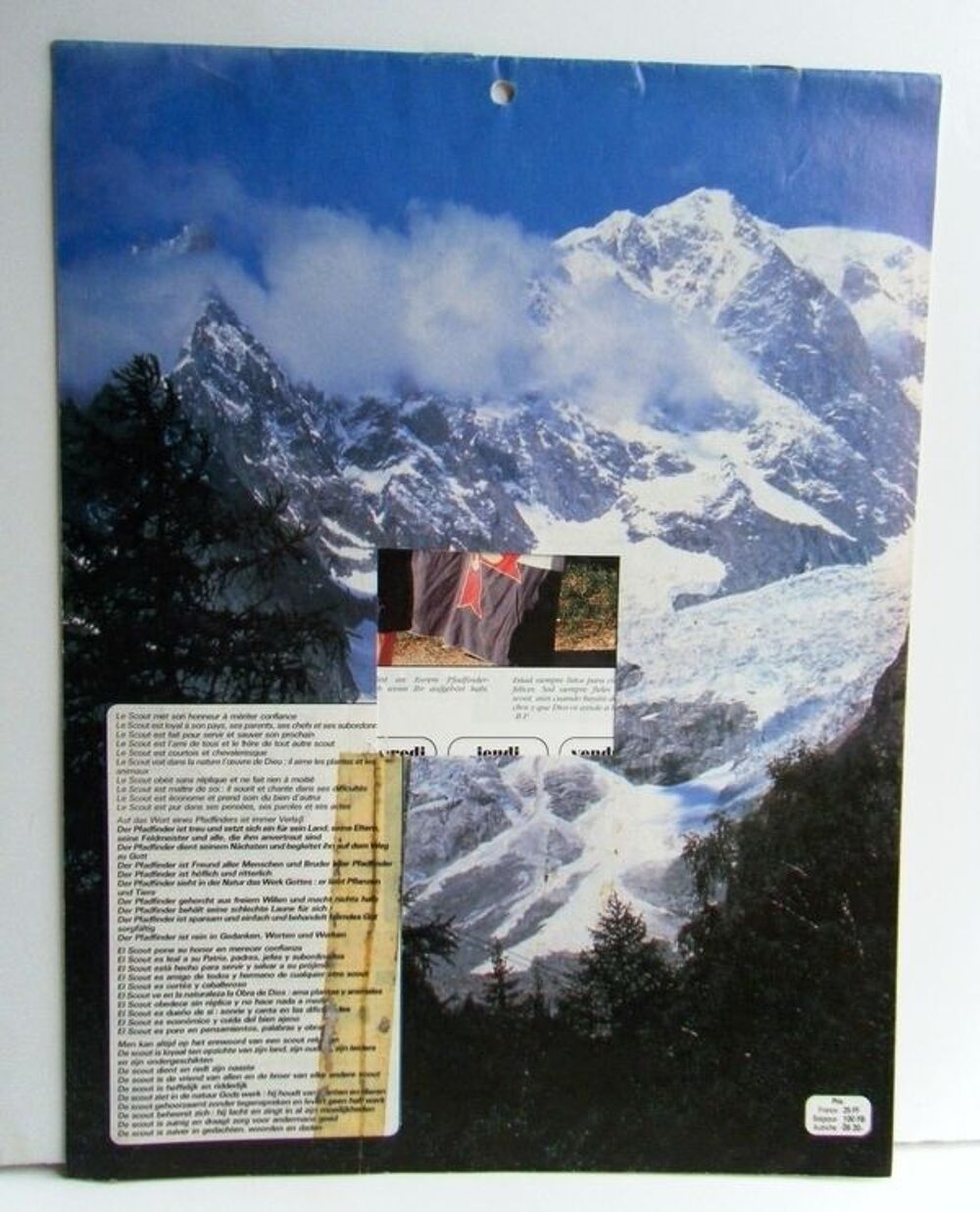 CALENDRIER 1991 GUIDES &amp; SCOUTS D'EUROPE 