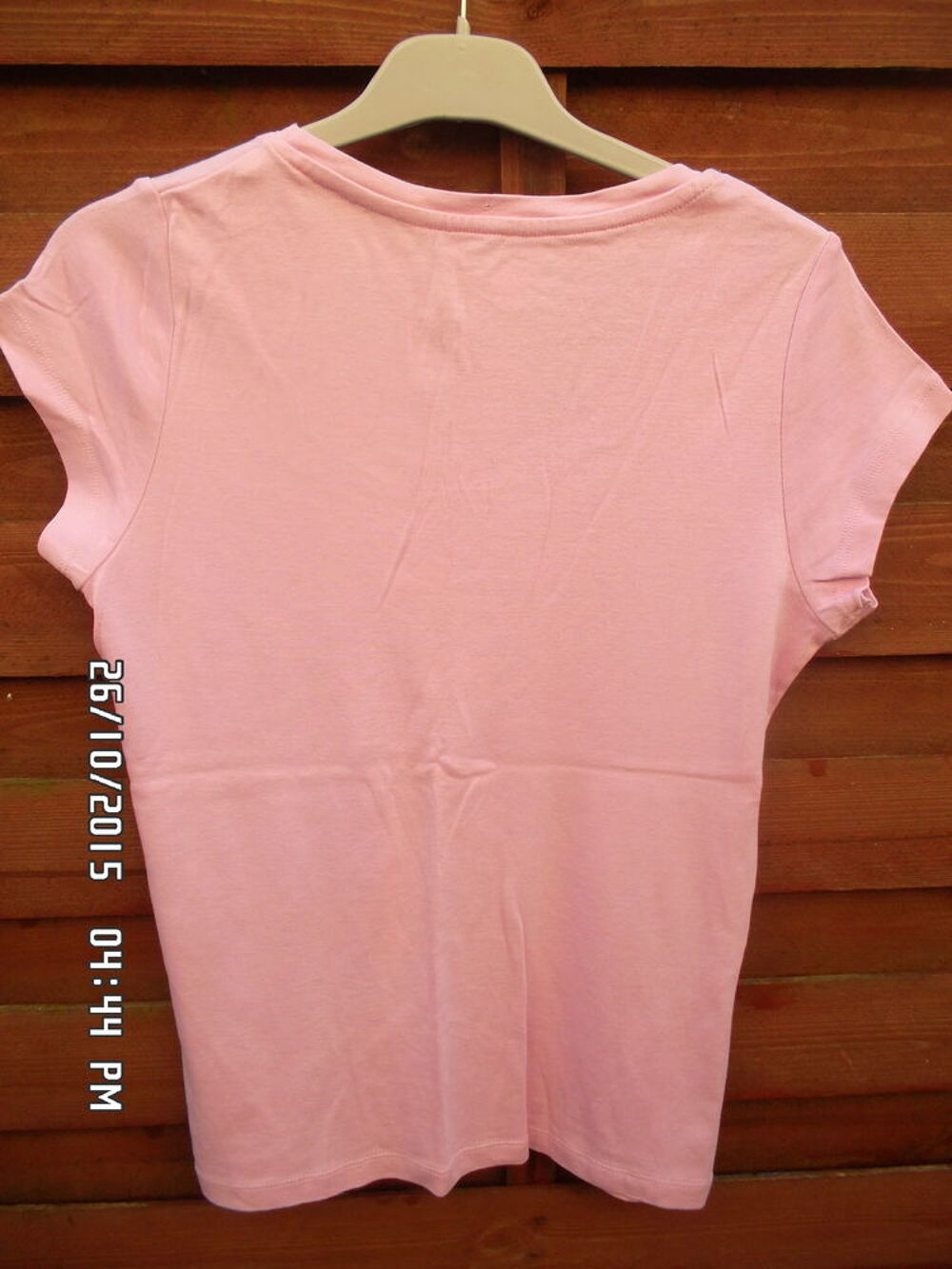 TEE SHIRT ROSE CLAIR*JUSTE 1E*KIKI60230 Vêtements