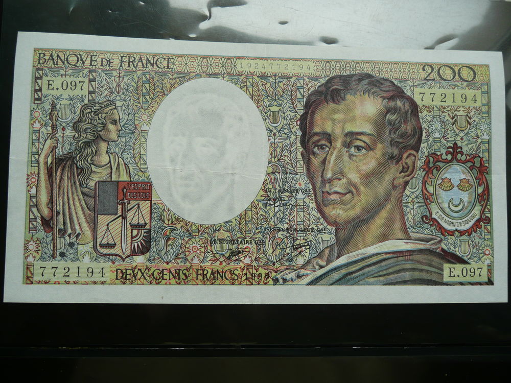 Billet 200 francs Montesquieu 