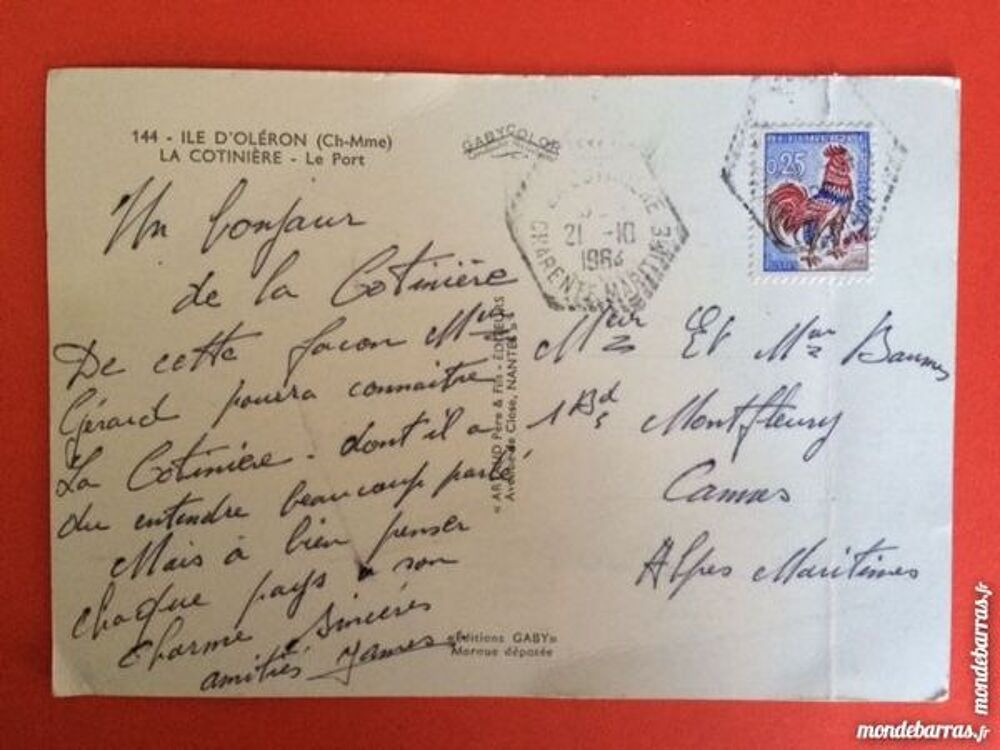 Carte postale - La Cotini&egrave;re - Ile d'Ol&eacute;ron 