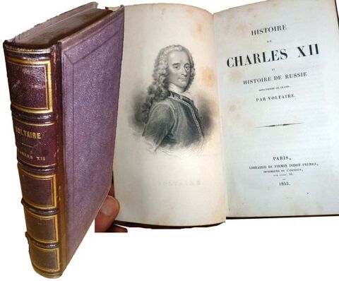 VOLTAIRE: Histoire CHARLES XII et HISTOIRE de RUSSIE, 1853 30 Tours (37)