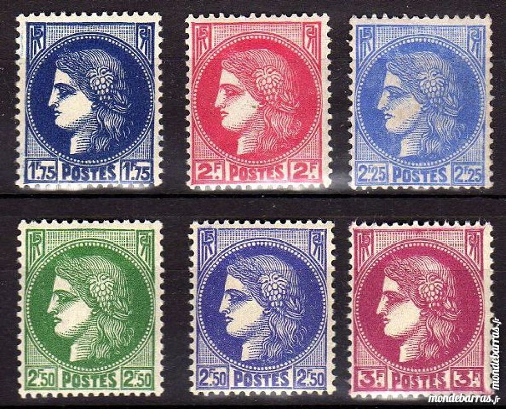 N&deg; 372 &agrave; 376 Timbres France NEUFS** 