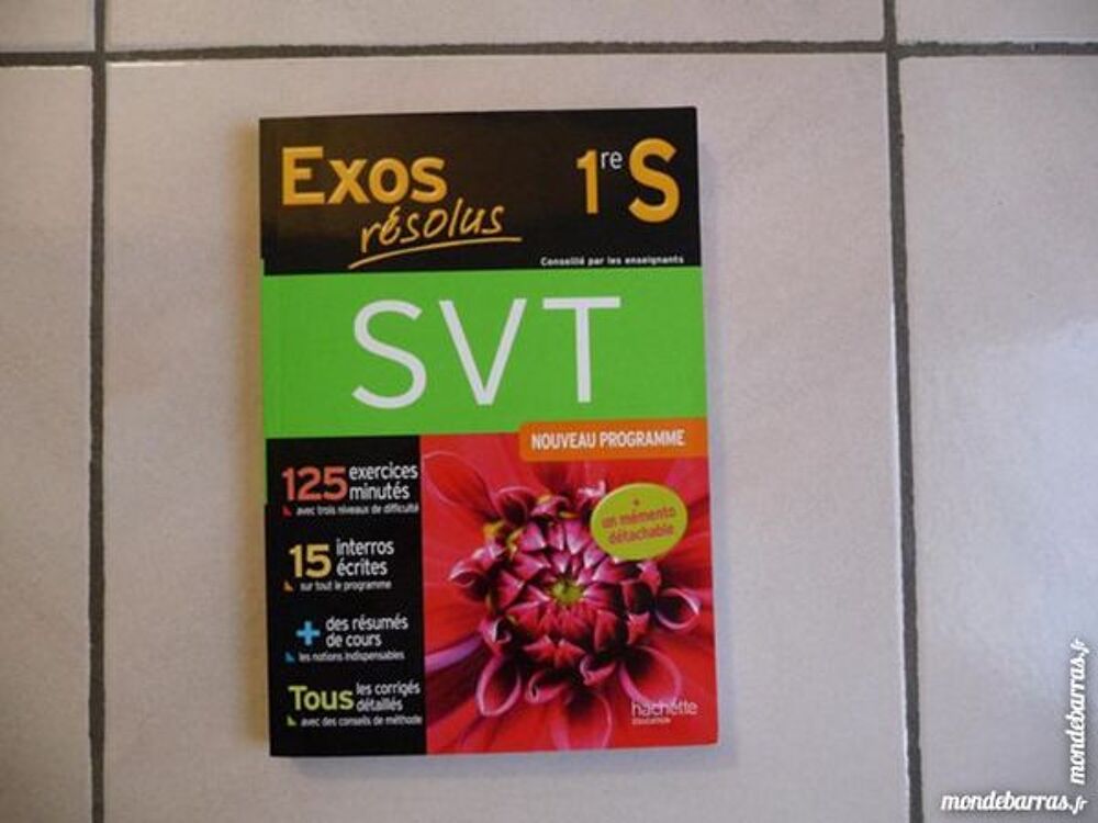 Livre Exos r&eacute;solus SVT 1&egrave;re S - NEUF Livres et BD