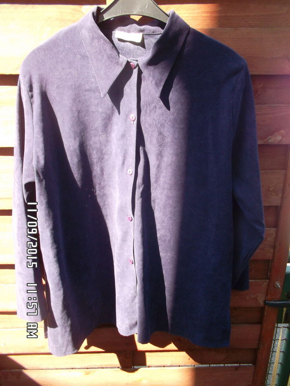 CHEMISIER VIOLET*JUSTE 3E*KIKI60230 Vêtements