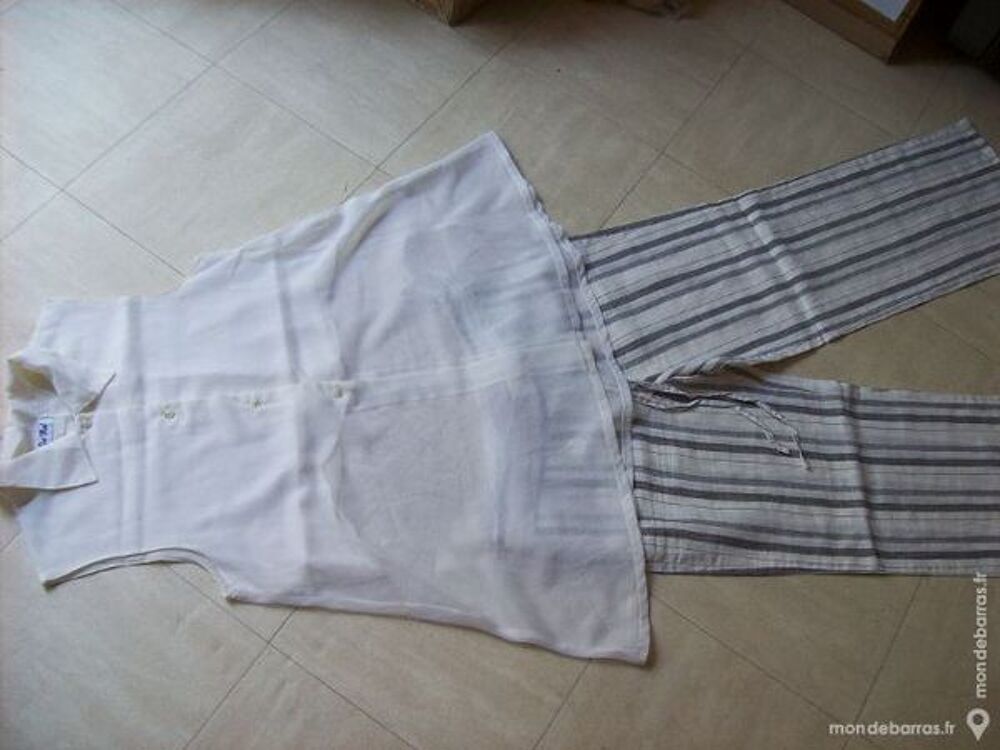 PANTALON ray&eacute; - S- Tunique - zoe Vêtements