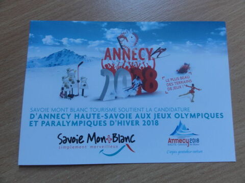 Carte postale  neuve  jeux Olympique   Annecy 2018   2 Monnetier-Mornex (74)