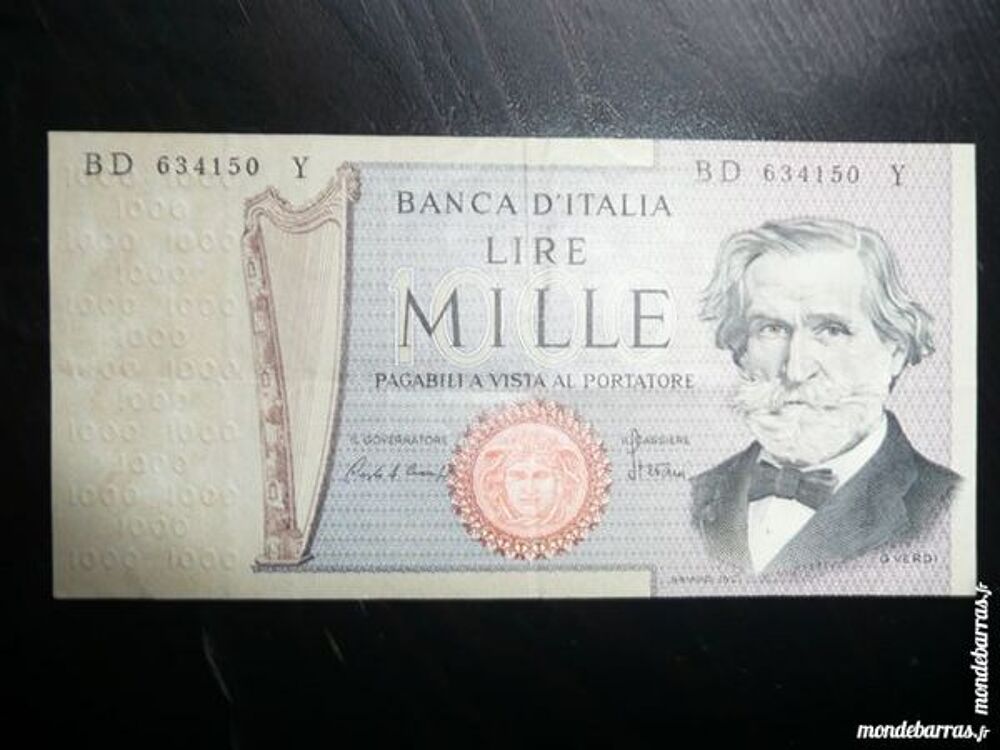 billet 1000 Lire Italie 1969 