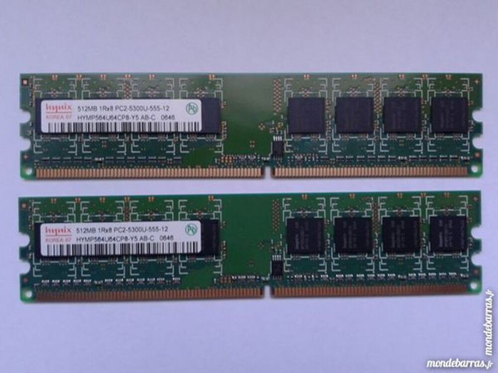 Barrette memoire DDR2 (PC2) 512 Mo Matriel informatique
