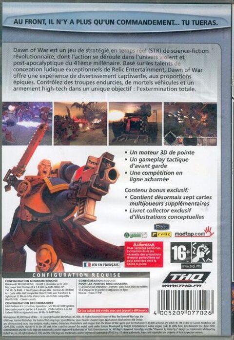 DAWN OF WAR -- pour PC -- 16 ans et + 5 Septèmes-les-Vallons (13)