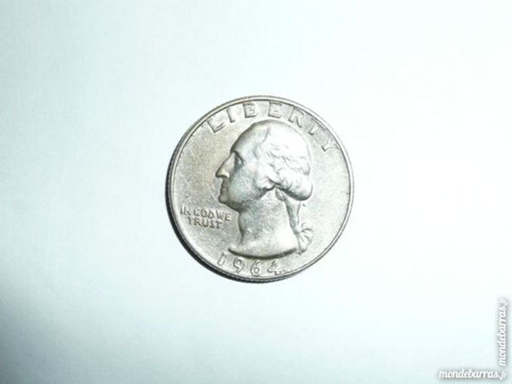 Pi&egrave;ce Argent Quarte Dollar 1964 Liberty USA 