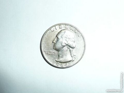 Pièce Argent Quarte Dollar 1964 Liberty USA 7 Bordeaux (33)