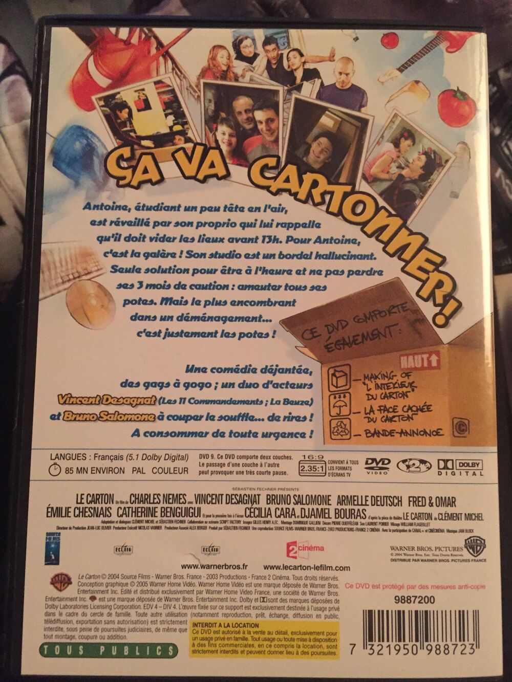 DVD Le carton DVD et blu-ray