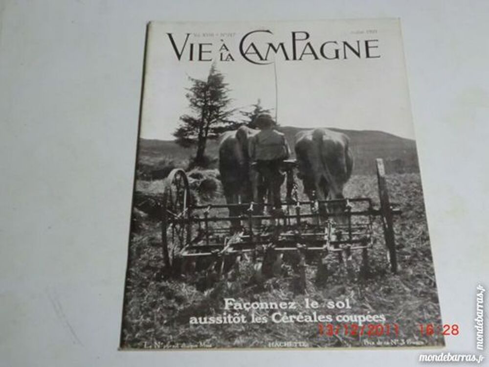 vie a la campagne N&deg;217 de juillet 1921 p13 Livres et BD