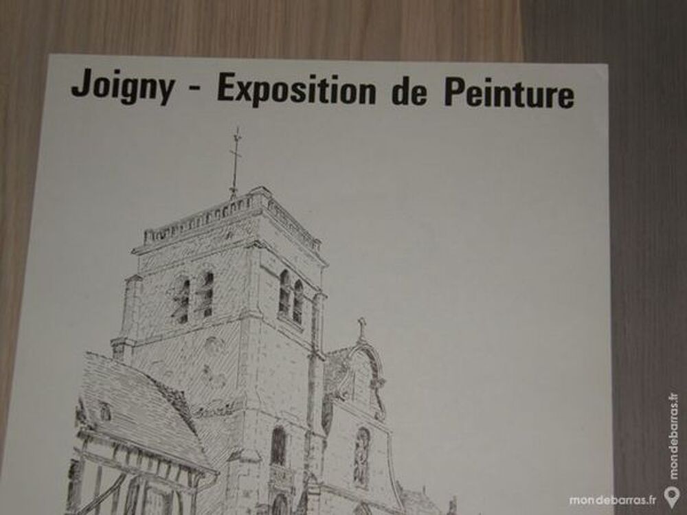 Affiche JOIGNY Exposition de Peinture Eglise sain Décoration