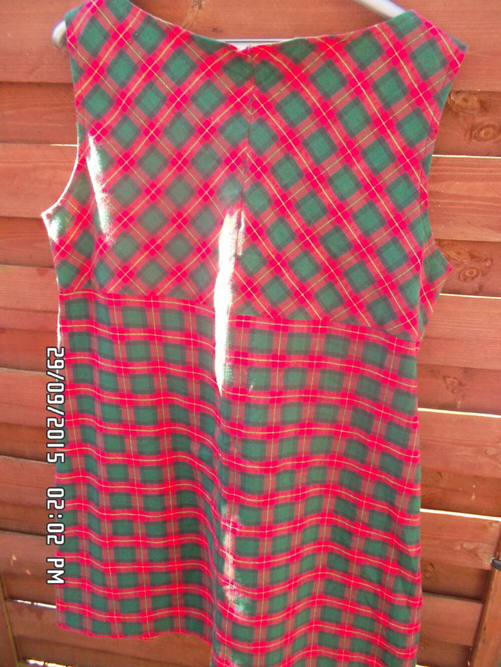 ROBE VERTE ET ROUGE ECOSSAISE*JUSTE 3E*KIKI60230 Vêtements