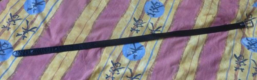 CEINTURE NOIRE LEZARDEE - homme Maroquinerie