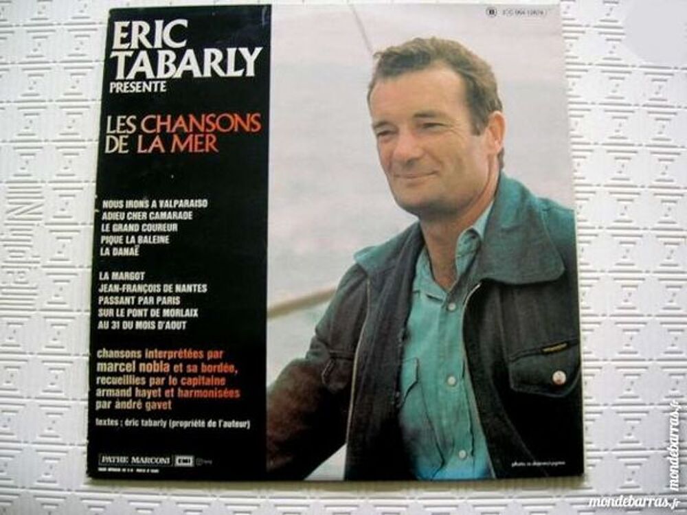 33 TOURS ERIC TABARLY pr&eacute;sente Les Chansons CD et vinyles