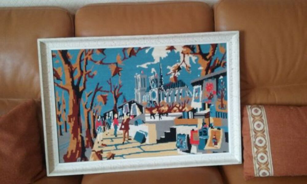 Tableau points de croix 74 x 51 Décoration