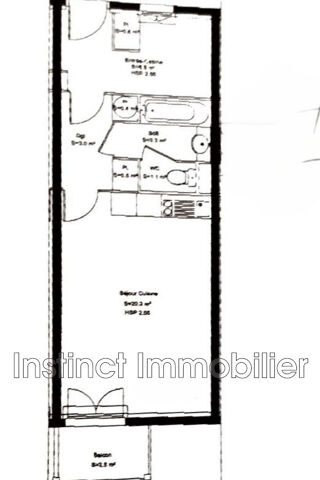  Appartement � vendre 1 pi�ce 36 m�