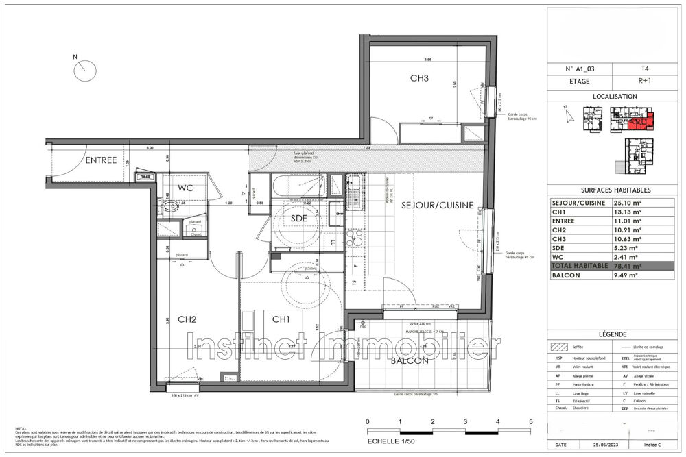 Vente Appartement RENNES ? APPARTEMENT NEUF 4 PIÈCES ? 78,41 m² Rennes