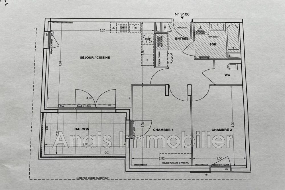 location appartement 3 Pièce(s)