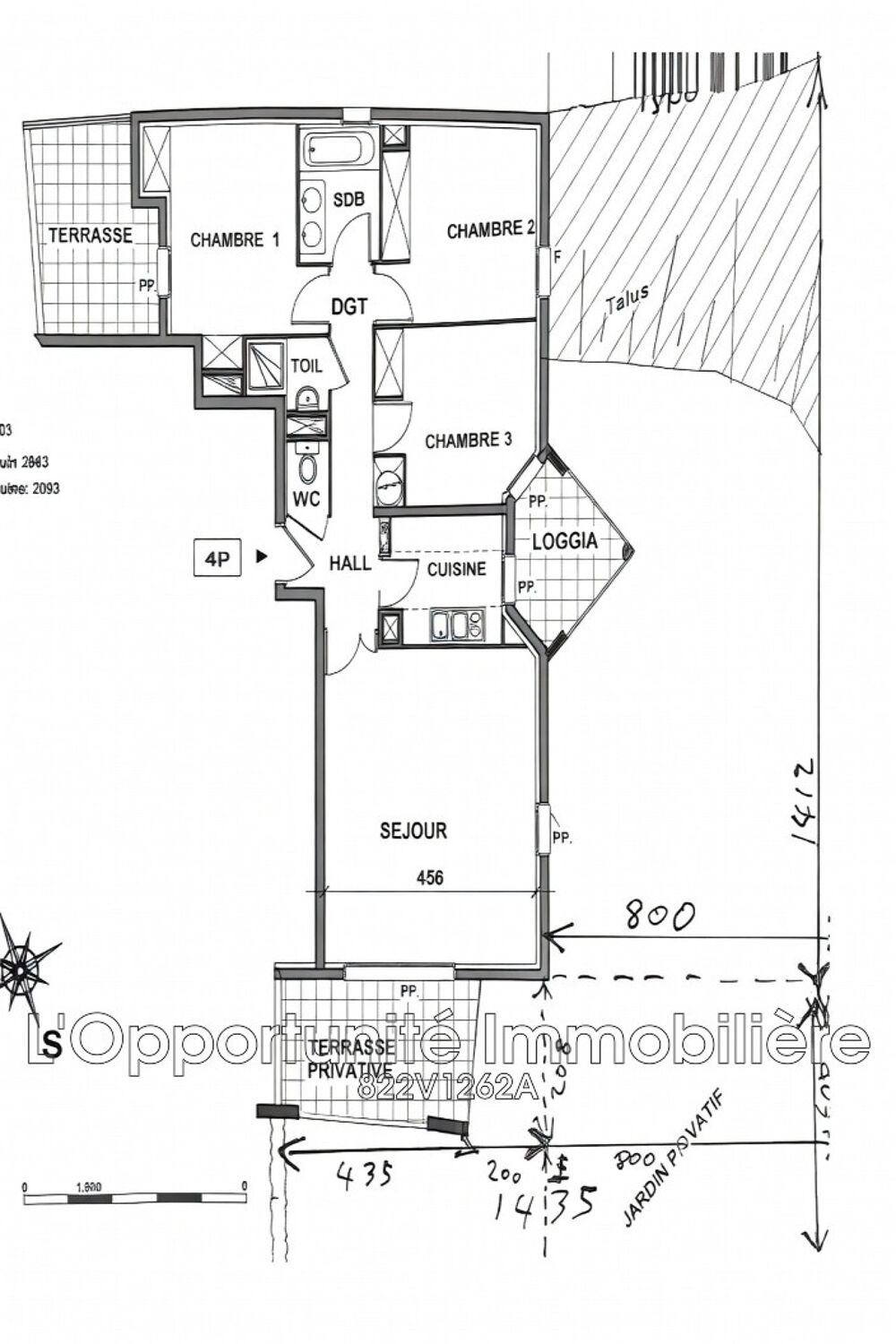 vente appartement 4 Pièce(s)