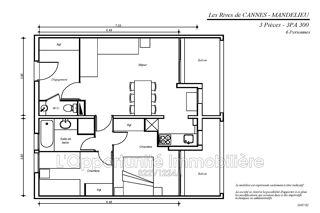 Appartement � vendre 3 pi�ces 51 m�