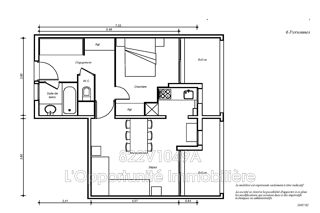  Appartement � vendre 3 pi�ces 40 m�