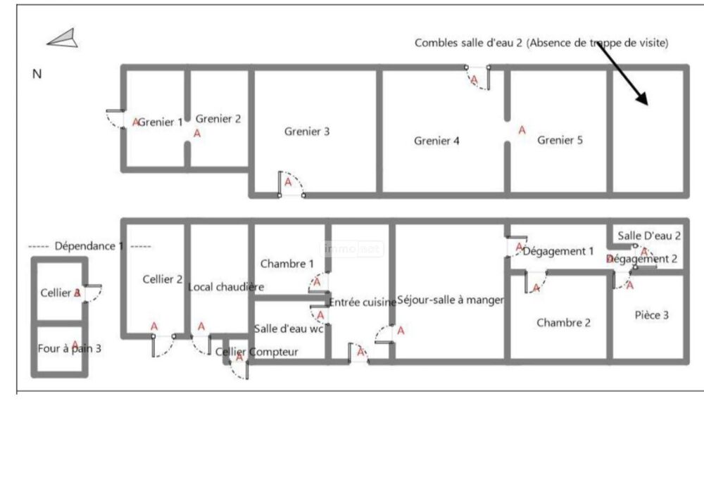 vente Maison - 4 pièce(s) - 90 m² Paulnay (36290)