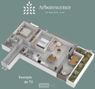  Appartement  vendre 2 pices 45 m