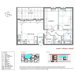  Appartement � vendre 3 pi�ces 63 m�