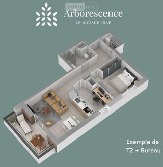  Appartement  vendre 2 pices 45 m