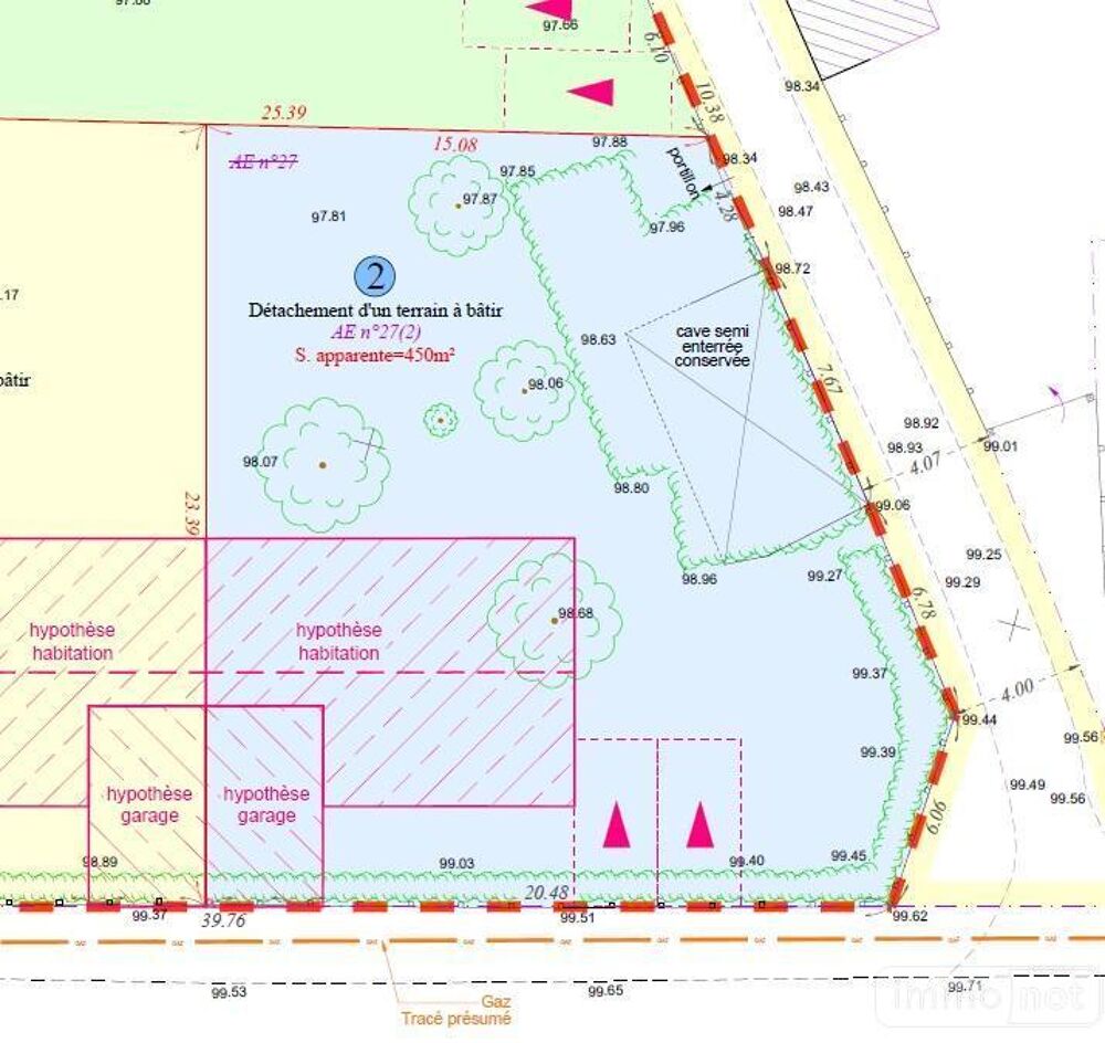 vente Terrain - 450 m� Notre-Dame-d'O� (37390)