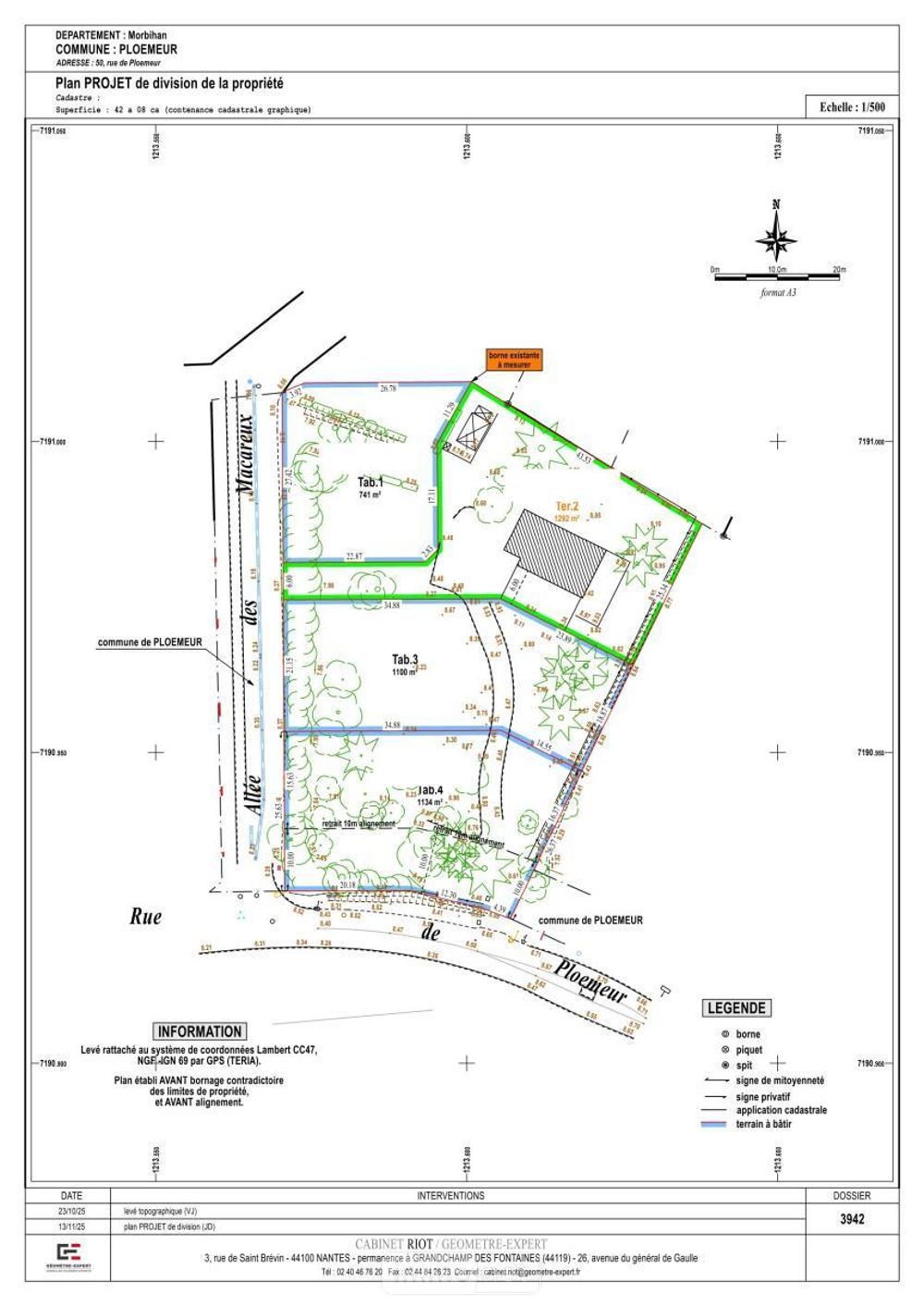 vente Terrain - 1134 m² Ploemeur (56270)
