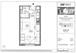  Appartement  vendre 1 pice 28 m