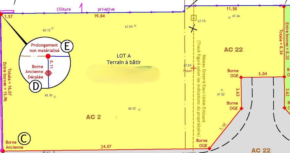 Vente Terrain Terrain constructible plat – Saint-Pierre-du-Mont – Fort potentiel Saint-pierre-du-mont